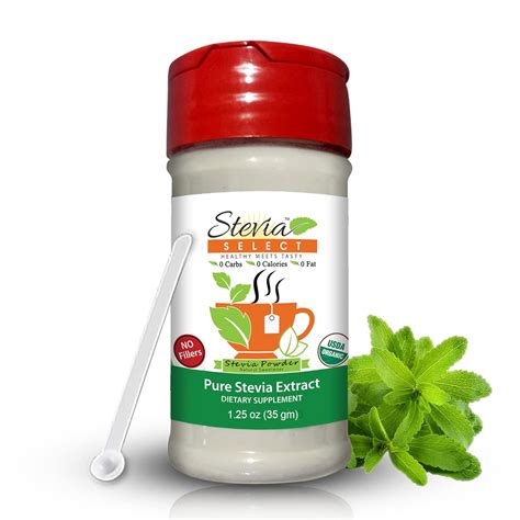 Stevia Select 100 Pure Stevia Extract 1 Oz From The Sweet Leaf For