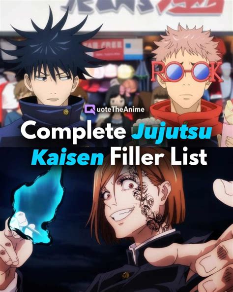 COMPLETE Jujutsu Kaisen Filler List OFFICIAL QTA