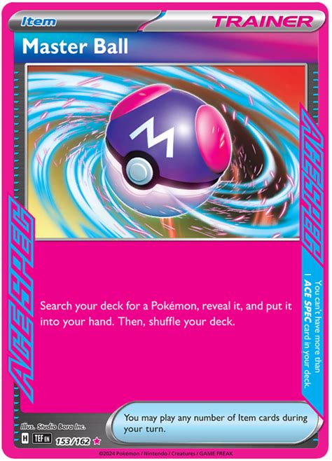 Master Ball - Temporal Forces #153 Pokemon Card