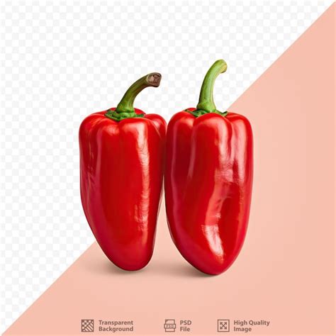 Premium Psd Red Peppers Isolated On A Transparent Background