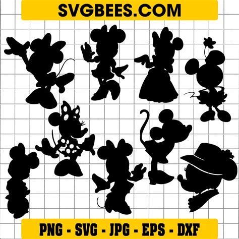 Disney Minnie Mouse Silhouette SVG SVGbees