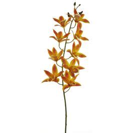 Acheter Des Tige D Orchid E Cymbidium Artificielle Yamei Orange Jaune