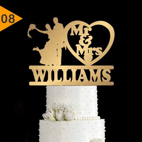 Customizable 8 Different Wedding Cakes Topper Svg Cdr Dxf Etsy