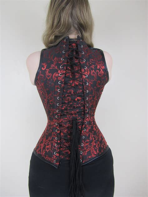 Custom Made Red Buckle Corset Jacket Dotty After Midnight