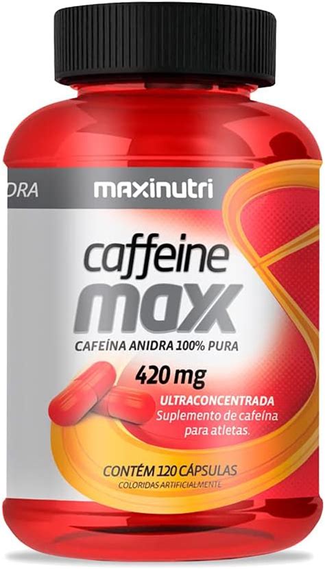 Caffeine Maxx Cafeina 420mg 120 cápsulas Maxinutri Amazon br