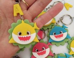 Chaveiro Baby Shark Personalizado Em Biscuit Elo7