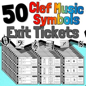 50 Musical Staff Symbols Exit Tickets by Music in Everything | TPT