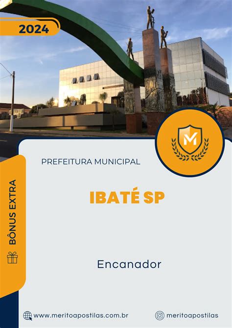 Apostila Encanador Prefeitura de Ibaté SP 2024 Mérito Apostilas