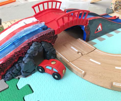 Bridge for Wooden Train Set and Roadways (Brio Toys Compatible). : 5 ...