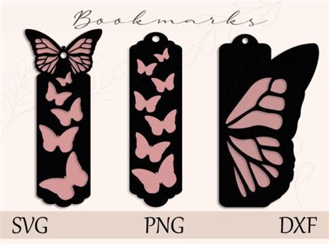 Butterfly Bookmark Template Laser Cut Graphic By Aurorra S Creations