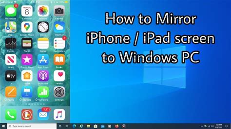 How To Mirror Iphone Screen To Windows Pc Youtube