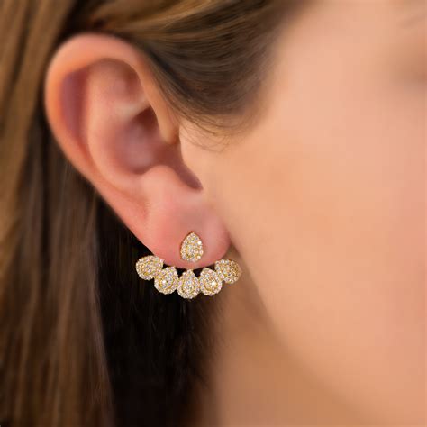 Naila Ear Jacket Earrings Mighzalalarab