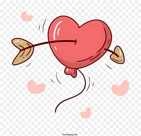 Heartshaped Ballon Ballon Coeur Rouge Ball De C Ur Avec Des Fl Ches