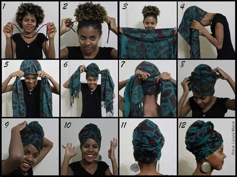 Pin By De Mala E Cuia On Turban Tutoriais Scarf Hairstyles Head Wrap