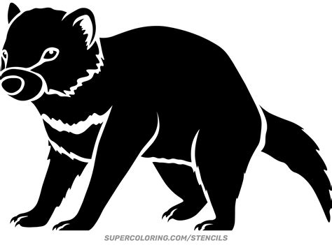Stencil of Tasmanian Devil | Free Printable Papercraft Templates