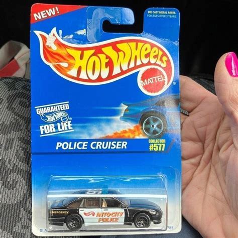 Mattel Toys Hot Wheels Mattelpolicecruiser Black White Cruiser