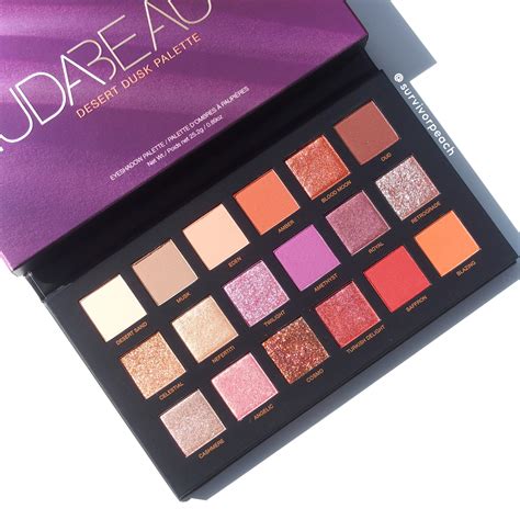 Huda Beauty Dessert Dusk Palette Reviews And Swatches Survivorpeach