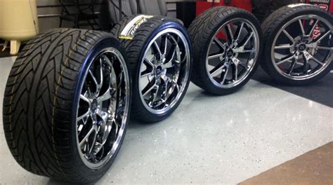 Buy Black Chrome Mustang FR500 Wheels 20x8.5 & 10" & 20 Inch tires 2005+ Rims Dish in Katy ...