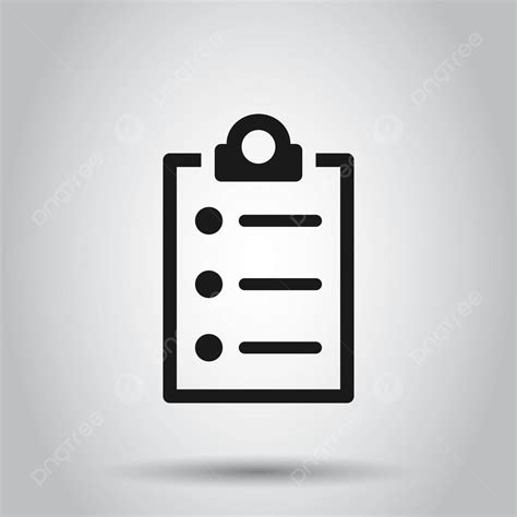 Icono De Signo De Estilo Plano Para Lista De Verificaci N De Documentos