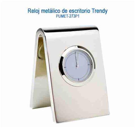 Reloj metálico de escritorio trendy Publimarkca Artículos Promocionales