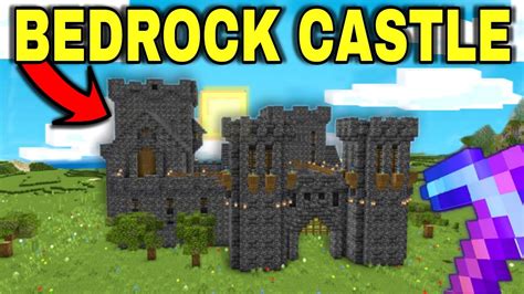 How I Built A Giant Bedrock Castle In Minecraft Pe Hardcore Youtube