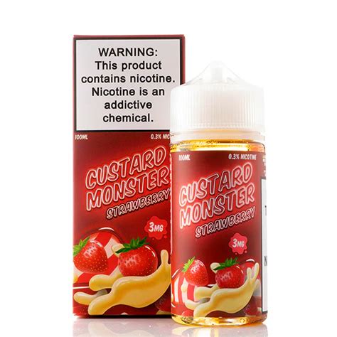 Strawberry Custard Monster E Liquid 100ml Shop Vape Flavor