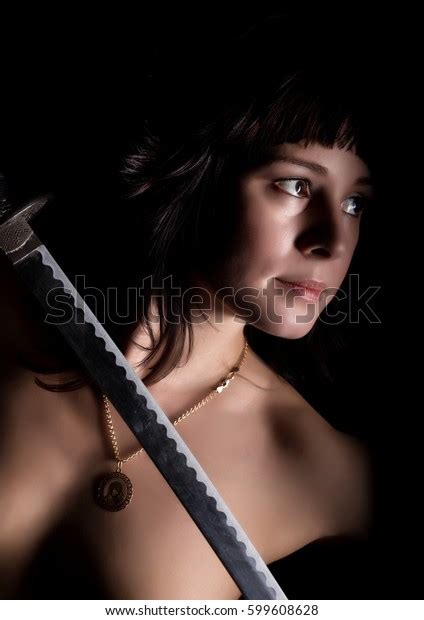 Closeup Sexy Nude Woman Sword On Stock Photo Shutterstock
