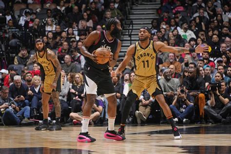 James Harden S 75th Triple Double Powers Clippers Past Raptors Los Angeles Times