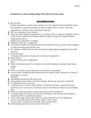 Anthro Final Exam Study Guide Docx Beck Introduction To