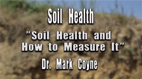 Soil Health And How To Measure It Youtube