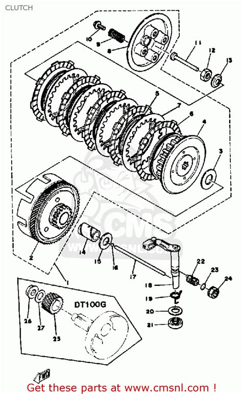 Yamaha Dt100 1978 Usa Clutch Buy Original Clutch Spares Online