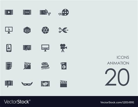 Set Animation Icons Royalty Free Vector Image Vectorstock