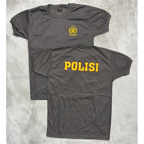 jual kaos polisi coklat super tebelkaos  coklat polisi pendek