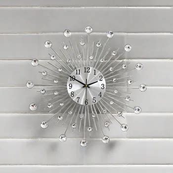 Hulee Cm Iron Art Deco Metal Decor Quartz Cheap Wall Clocks Circular