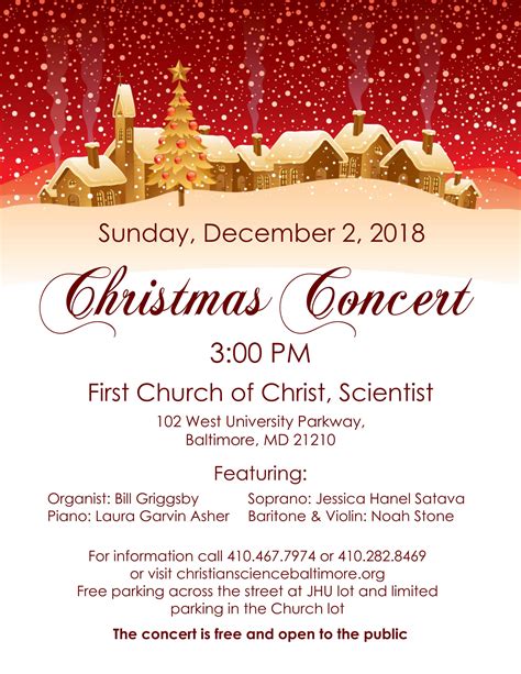 Christmas Concert | First Church of Christ, Scientist, Baltimore