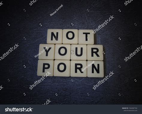 Not Your Porn Word Cube Background Stockfoto Shutterstock