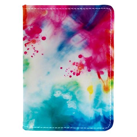 Ownta Tie Dye Pattern Premium Pu Leather Passport Book 4x5 5 Inches