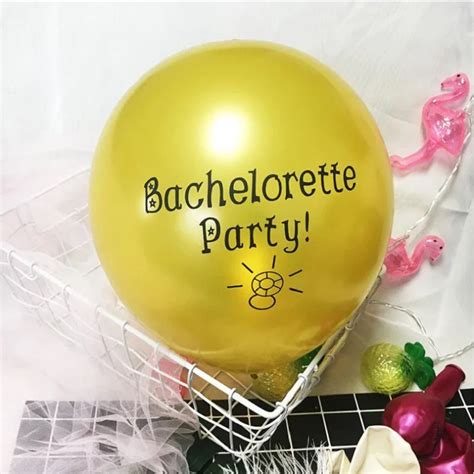 10 Pcs 12 inch Latex Gold Letter Bachelorette Party Balloons Decor for Party Balloons Bridal ...