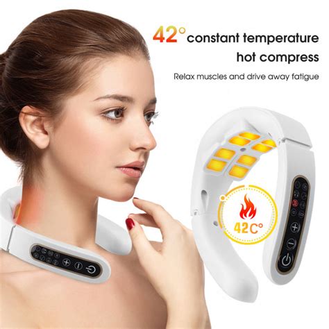 Electric Neck Massager Hot Compress Cervical Spine Pulse Physiotherapy