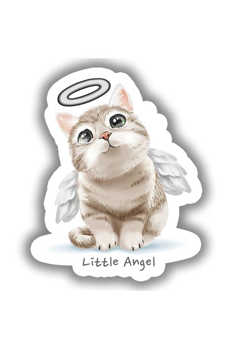 Artpap Angel Cat Melek Kedi Sticker Fiyat Yorumlar Trendyol