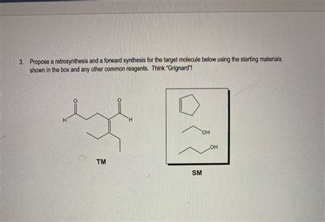 Solved 3 Propose A Retrosynthesis And A Forward Synthesis Chegg