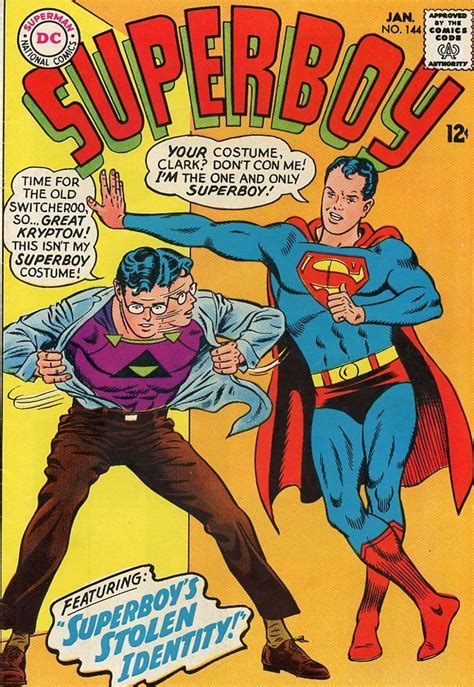 DC Comics Superboy 144 1968 Comic Book Grade VG F 5 0 Comic Books