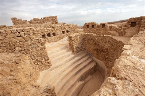 Ancient Fortress Ruins Masada Israel Architektur