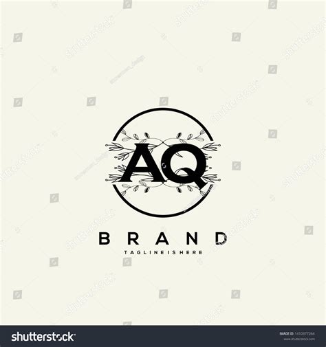 Flower Initial Letter AQ Logo Design Vector Royalty Free Stock