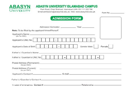 Abasyn University Admission 2024 Last Date