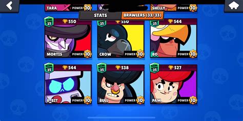 Maxed Brawl Stars Account All Star Power And Brawlers Video Gaming