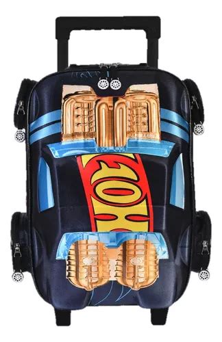 Mochila Hot Wheels Primaria Con Carro Vs Env O Gratis