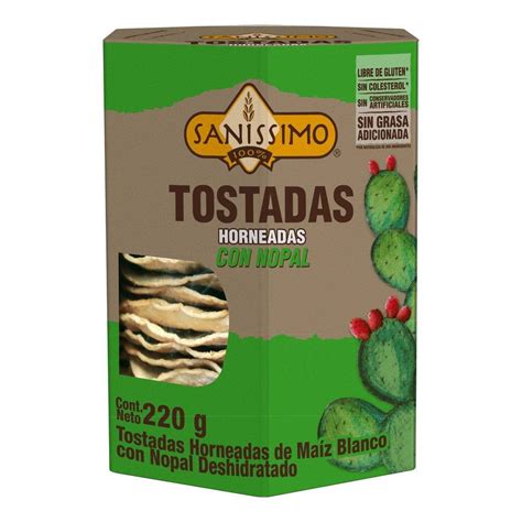 Tostadas De Ma Z Sanissimo Horneadas Con Nopal G Walmart