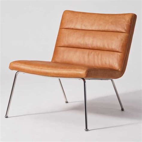 Angus Leather Slipper Chair West Elm