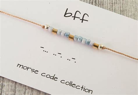 Bff Morse Code Bracelet Best Friends Bracelet Friendship Etsy